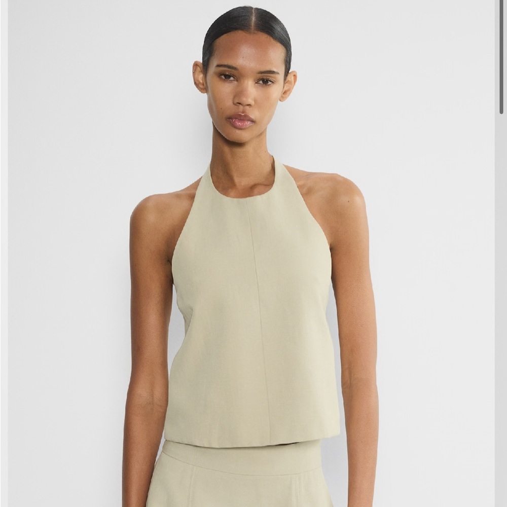 Babaton Cream Backless Belt Halter Top